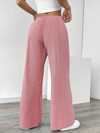 VIOLA - ELEGANTE GESTREIFTE HOSE MIT TASCHEN