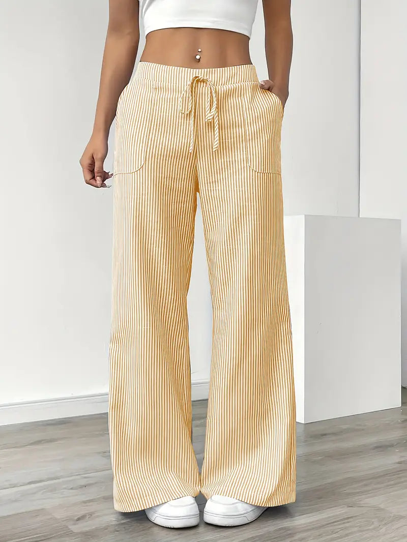 VIOLA - ELEGANTE GESTREIFTE HOSE MIT TASCHEN
