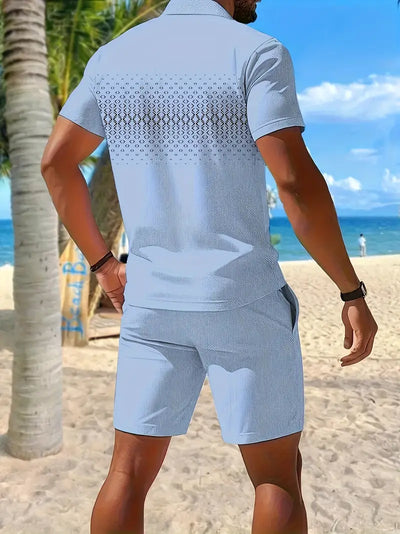 Zackary – Sommer Liches kurzärmliges Zweiteiler Set