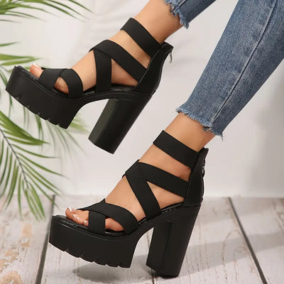 Kaevia – Plateau-Sandalen mit Blockabsatz