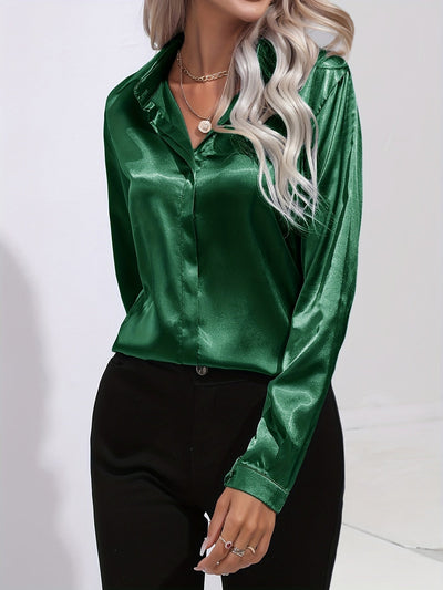 NADJA™ | Elegante Bluse aus Satin mit seidigem Glanz