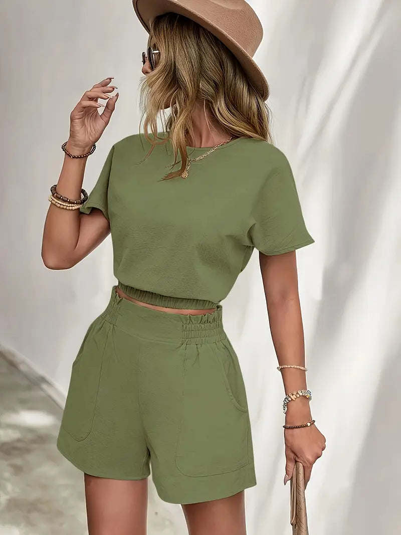 Aminna – Elegantes Top- und Shorts-Set