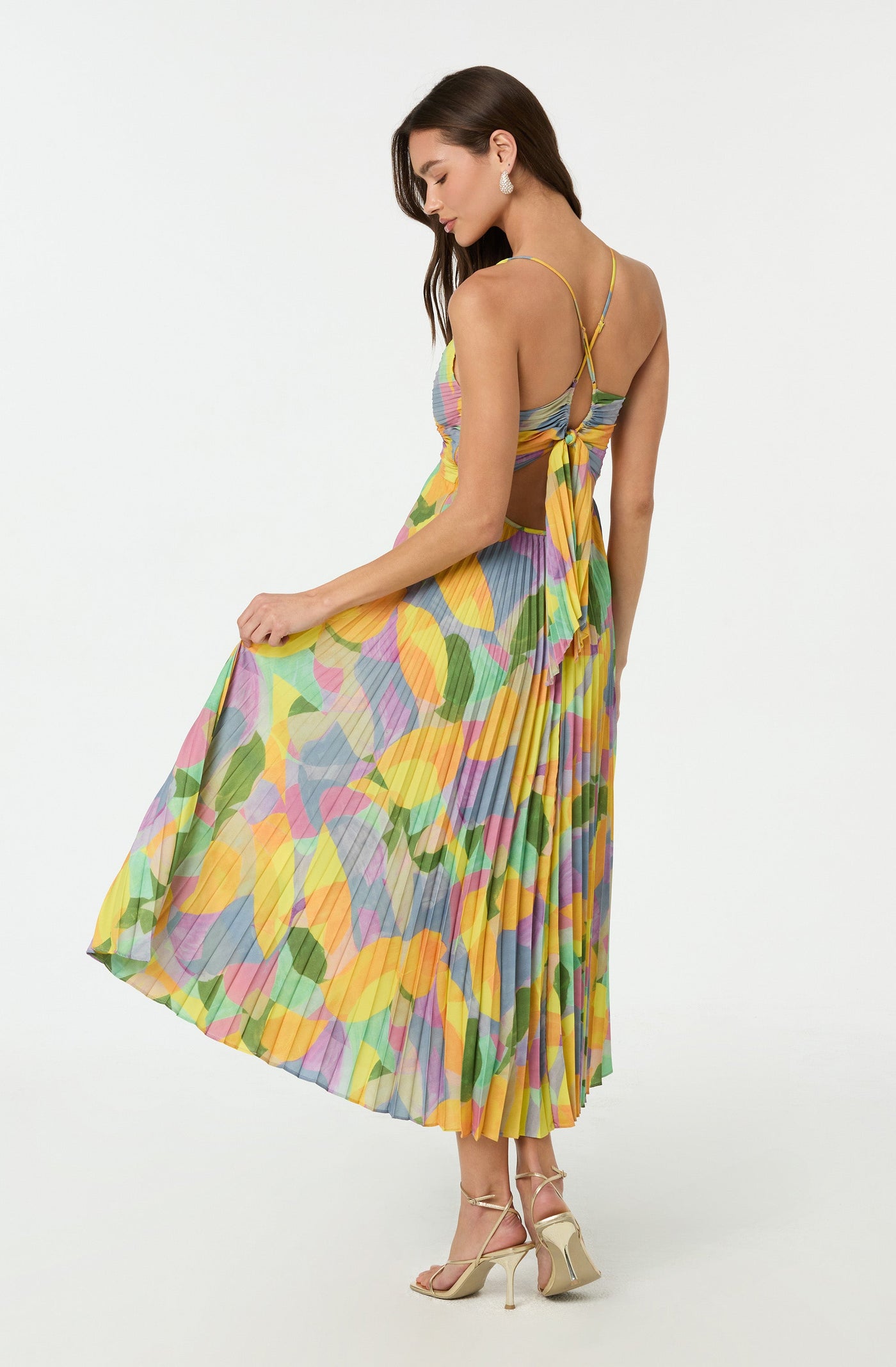 FLORENA - PLISSIERTES BLUMENKLEID