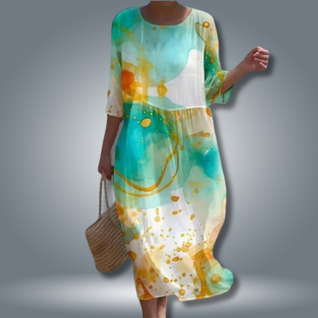 Elegantes Damen Sommerkleid mit Blumenmuster