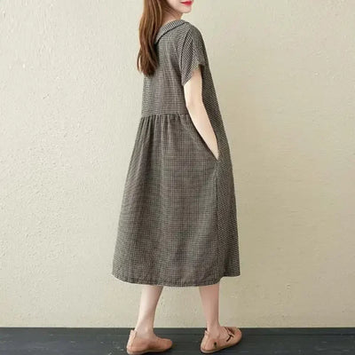 Vinessa – Hochwertiges Baumwoll-Leinen-Kleid