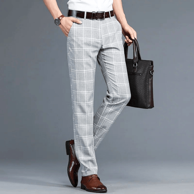 Bequeme Karierte Herrenhose mit Klassischem Karomuster für Jeden Anlass