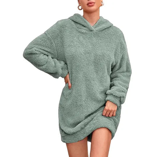 Viviana | Bequemer Damenpullover mit weicher Kapuze