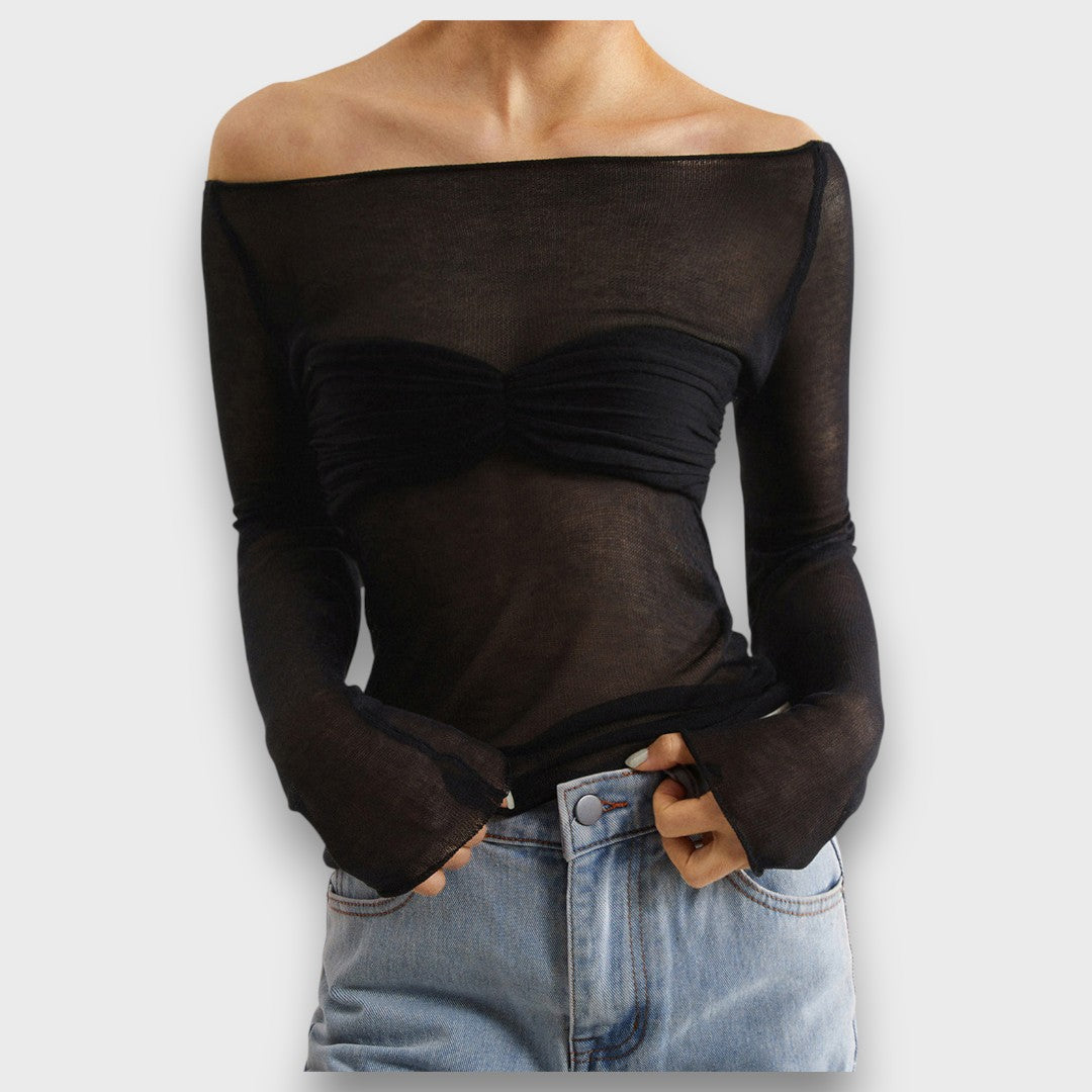 Glea – Transparenter Mesh-Top mit modernem Twist