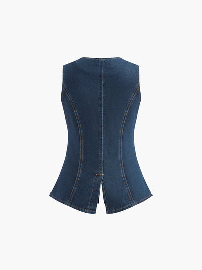 STILVOLLES ZWEITEILIGES DENIM SET