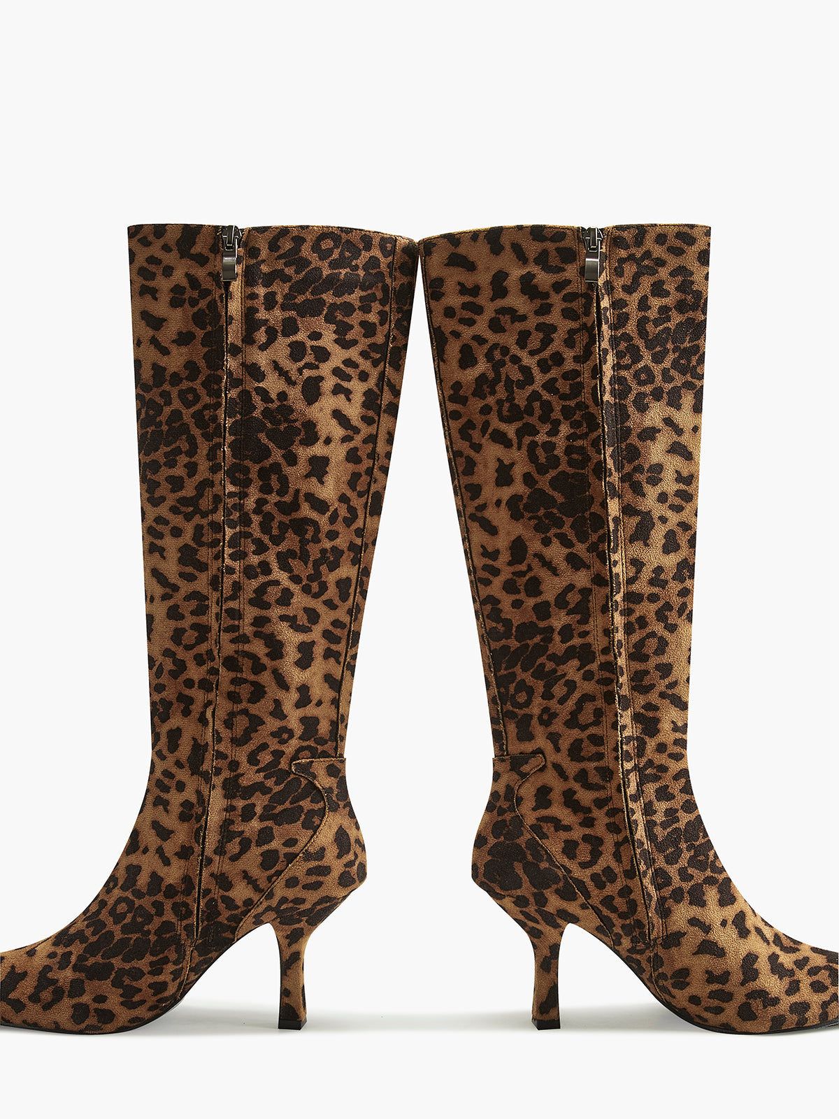 Leona | Kniehohe Stiefel mit Leopardenmuster