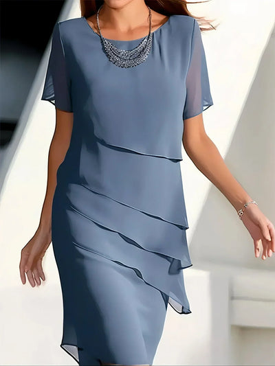 LELA ELEGANTES BAUSCHBEDECKENDES KLEID