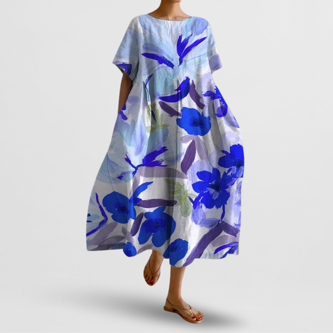 Sommerliches Blumen Damen Kleid