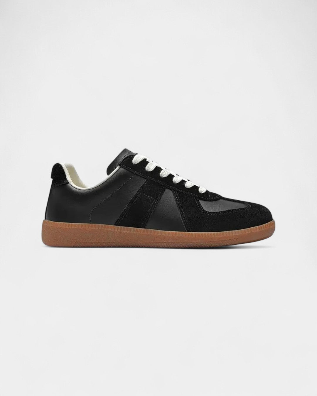 Herren-Retro-Ledersneaker – Wildleder & Gummisohle