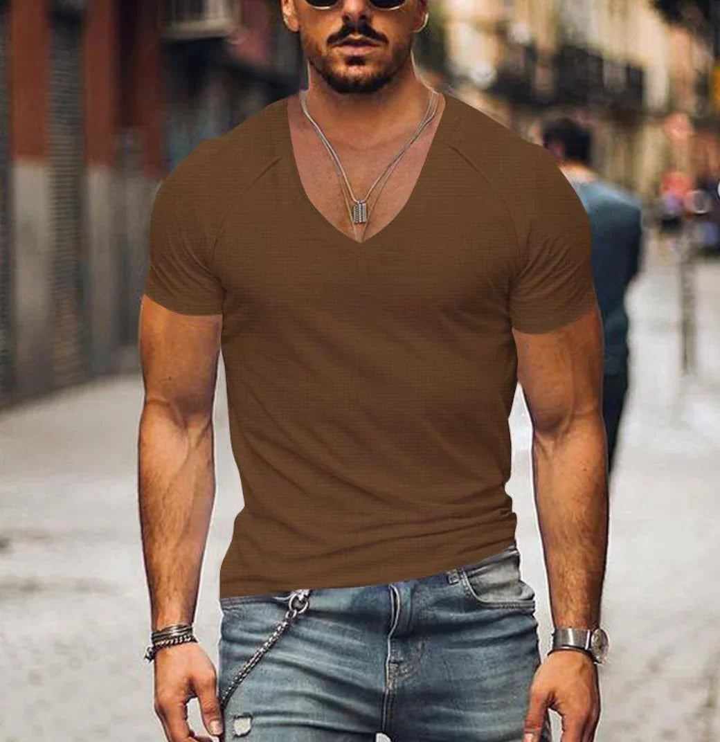 Gratian | Zeitloses Soft-Fit V-Ausschnitt T-Shirt für Herren
