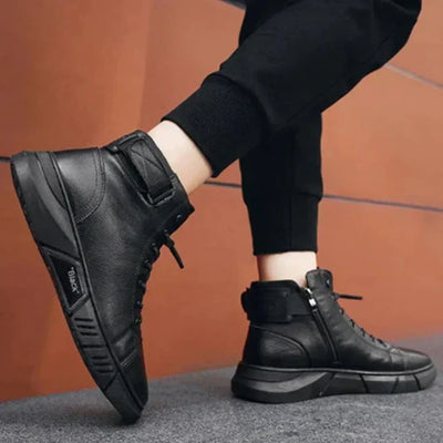 Walter | Stilvolle warme schwarze Herrenstiefel