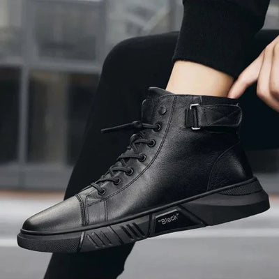 Walter | Stilvolle warme schwarze Herrenstiefel