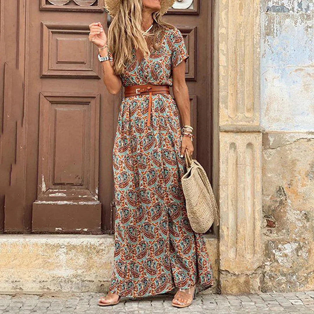 Noridel – Boho-Maxikleid mit Paisley-Print