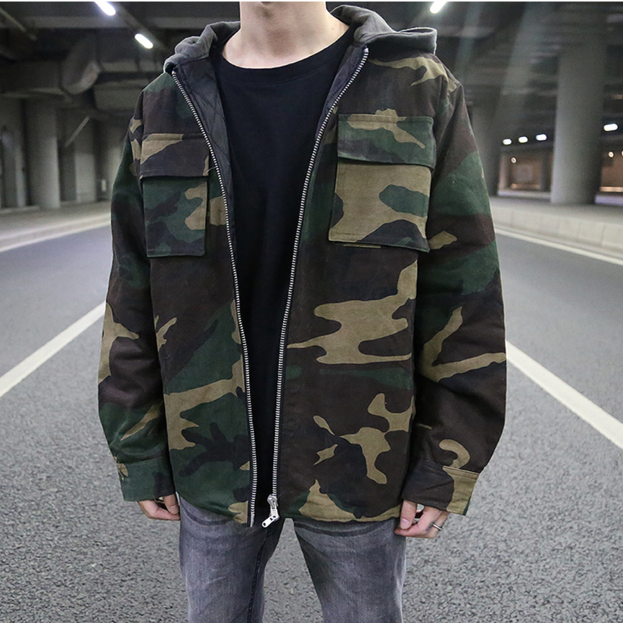 Lucius | Moderner Fit Camo Herren Hoodie Jacke