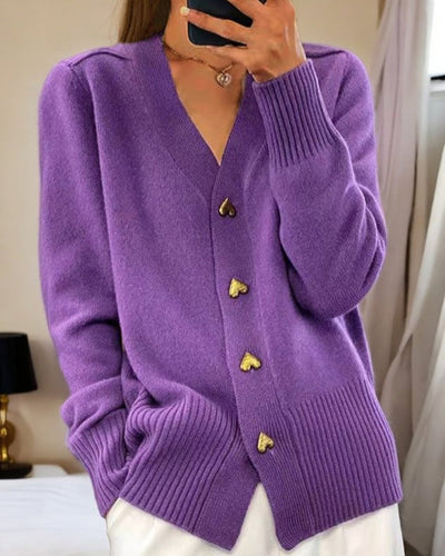 Damen Cardigan - Weicher Strick mit V-Ausschnitt