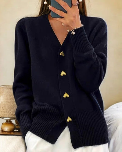 Damen Cardigan - Weicher Strick mit V-Ausschnitt