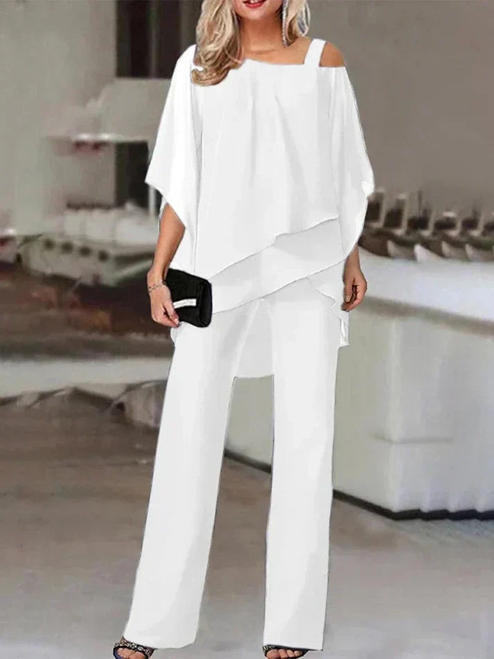 Alaine – Elegantes Chiffon-Zweiteiler-Set