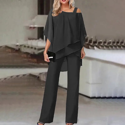 Alaine – Elegantes Chiffon-Zweiteiler-Set