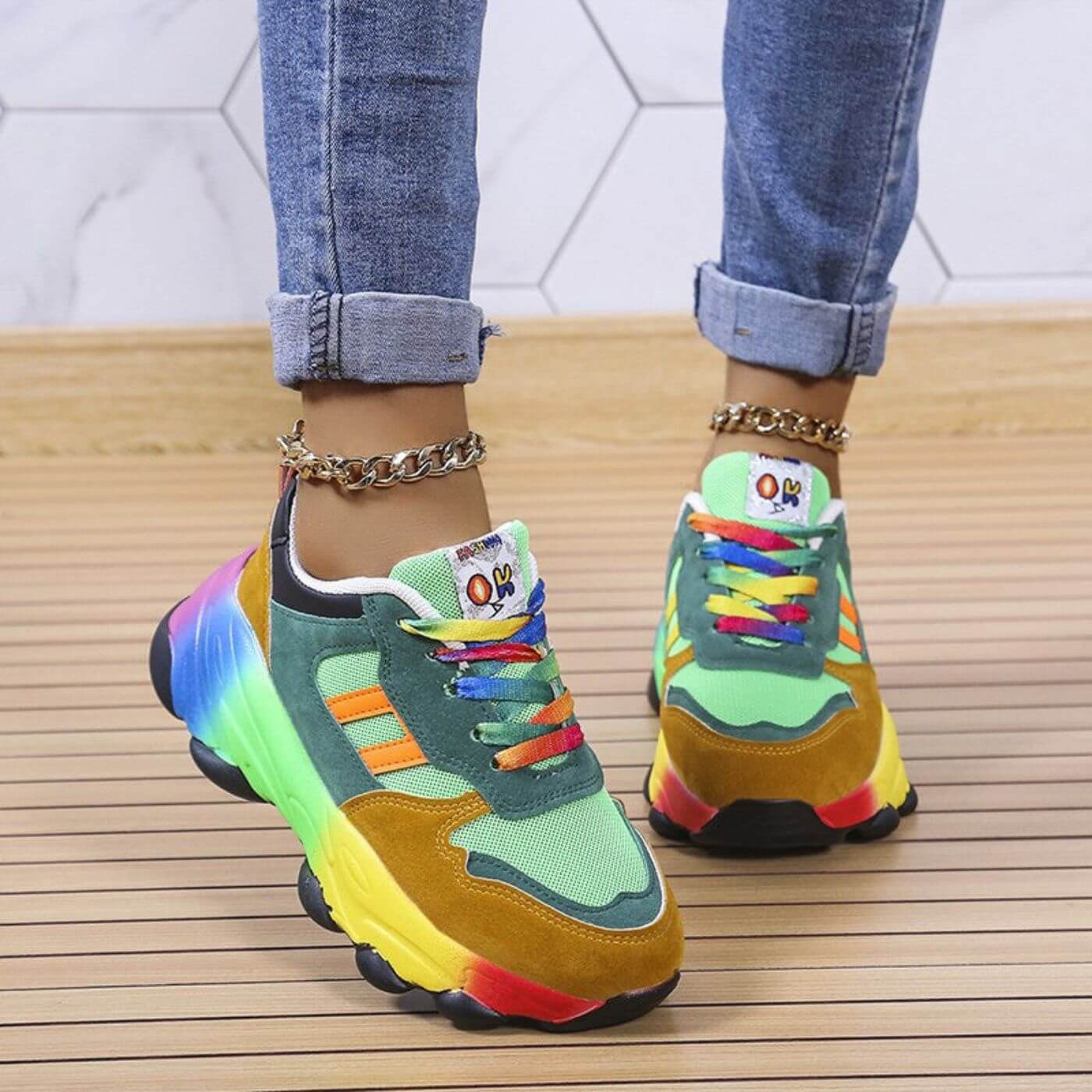 VIRELLA - STILVOLLER FARBENFROHER ORTHOPÄDISCHER TURNSCHUH