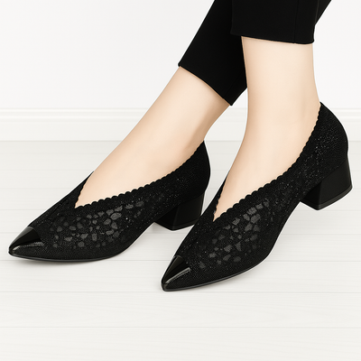 HANNES™ | Elegante durchbrochene Schuhe mit glänzender Spitze