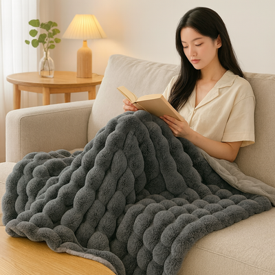 Sylvia | Luxuriöse, plüschige, doppellagige Ganzjahresdecke