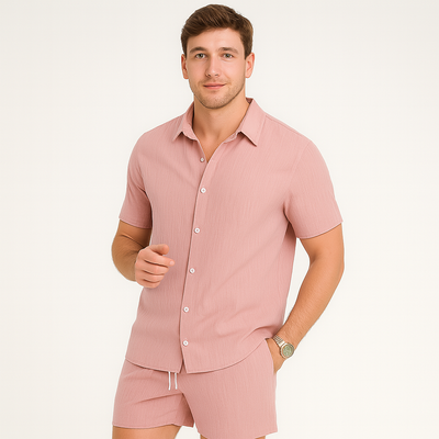 2-teiliges Sommer-Set für Herren – Lässiges Kurzarm-Top und passende Shorts