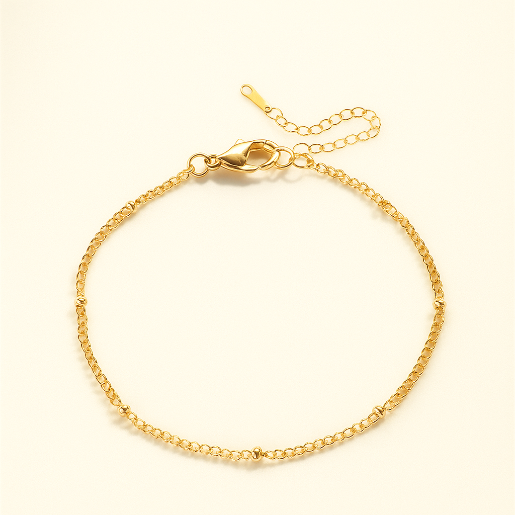 Elegantes minimalistisches Perlenkettenarmband - einfach und vielseitig