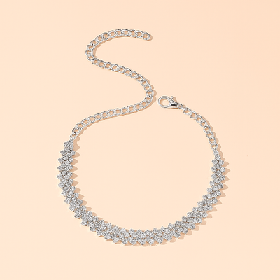 Armband mit Diamantschliff und synthetischen Steinen - gedrehte Wasserklauenkette