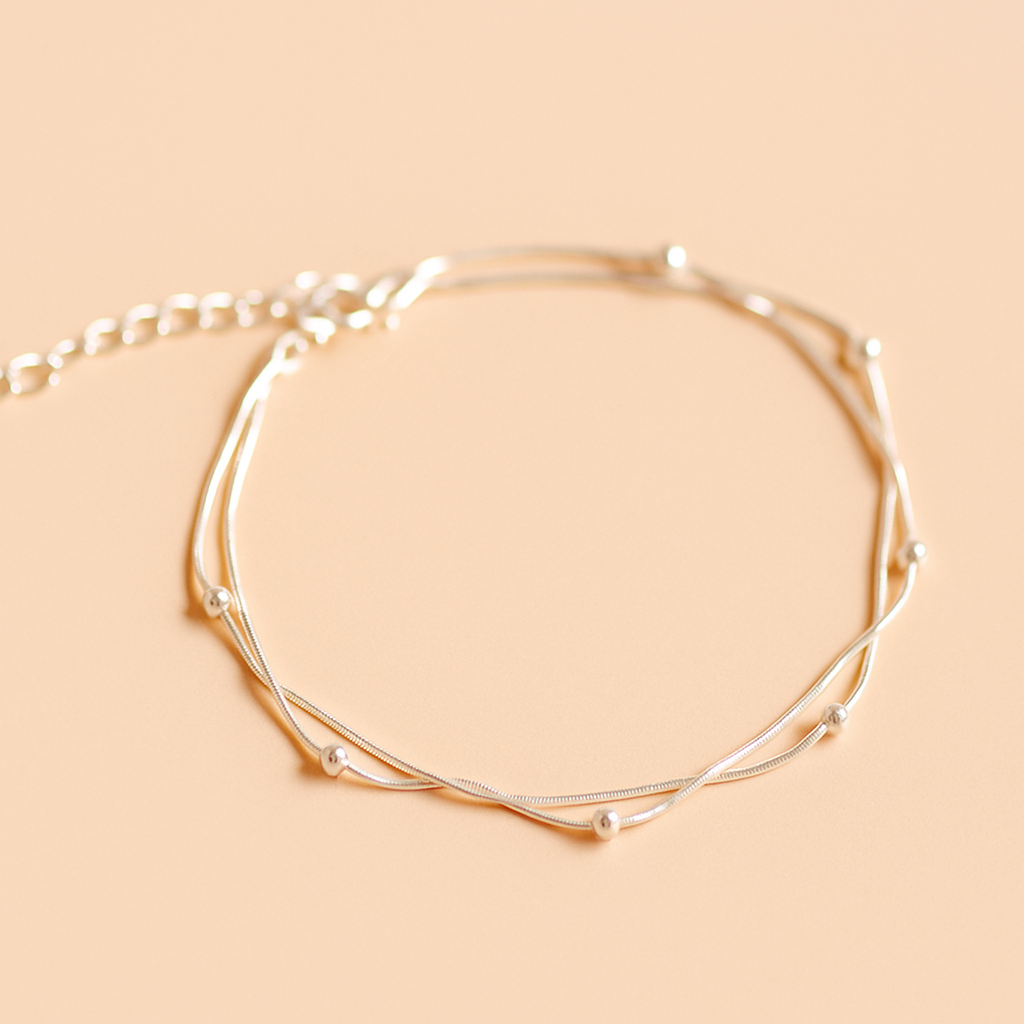 Doppellagiges Stern-Armband mit Katzenpfote und Perlenmuster