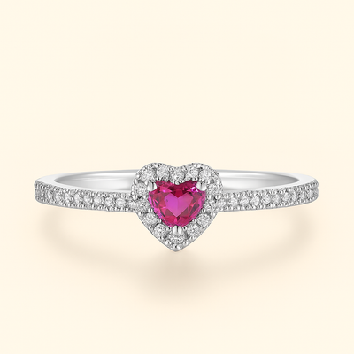 Luxuriöser herzförmiger Ring mit kubischem Zirkon - Women's Promise