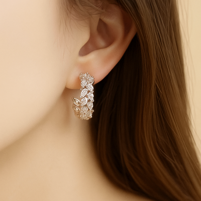 Elegante Damen-Ohrringe mit funkelnden Zirkonias