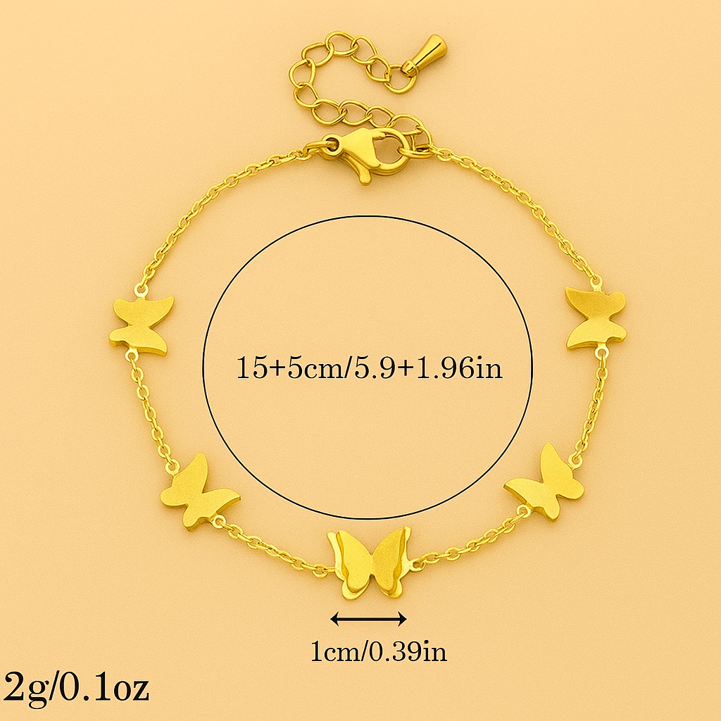 Elegantes Goldenes Schmetterlingsarmband – Feiner Schmuck für Frauen