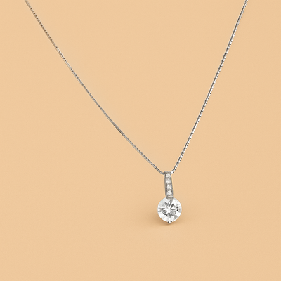Geometrische Strass-Anhänger-Halskette – Schlüsselbeinkette für Frauen