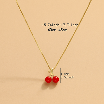 Minimalistische Kirschen-Halskette für Frauen