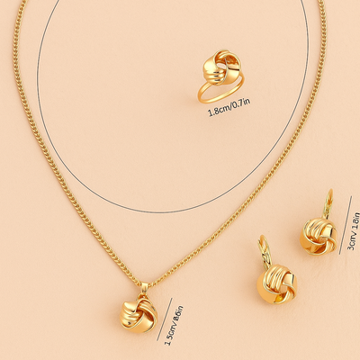 3-teiliges Retro-Rosen-Schmuckset