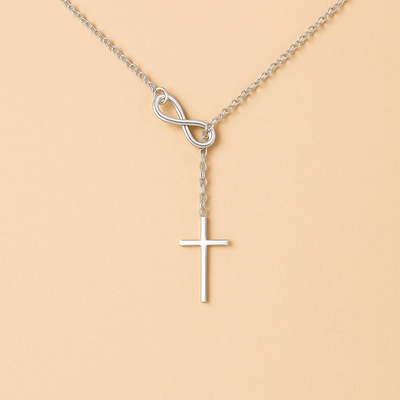 Infinity Cross Halskette - Chic Gold Symbol Schmuck