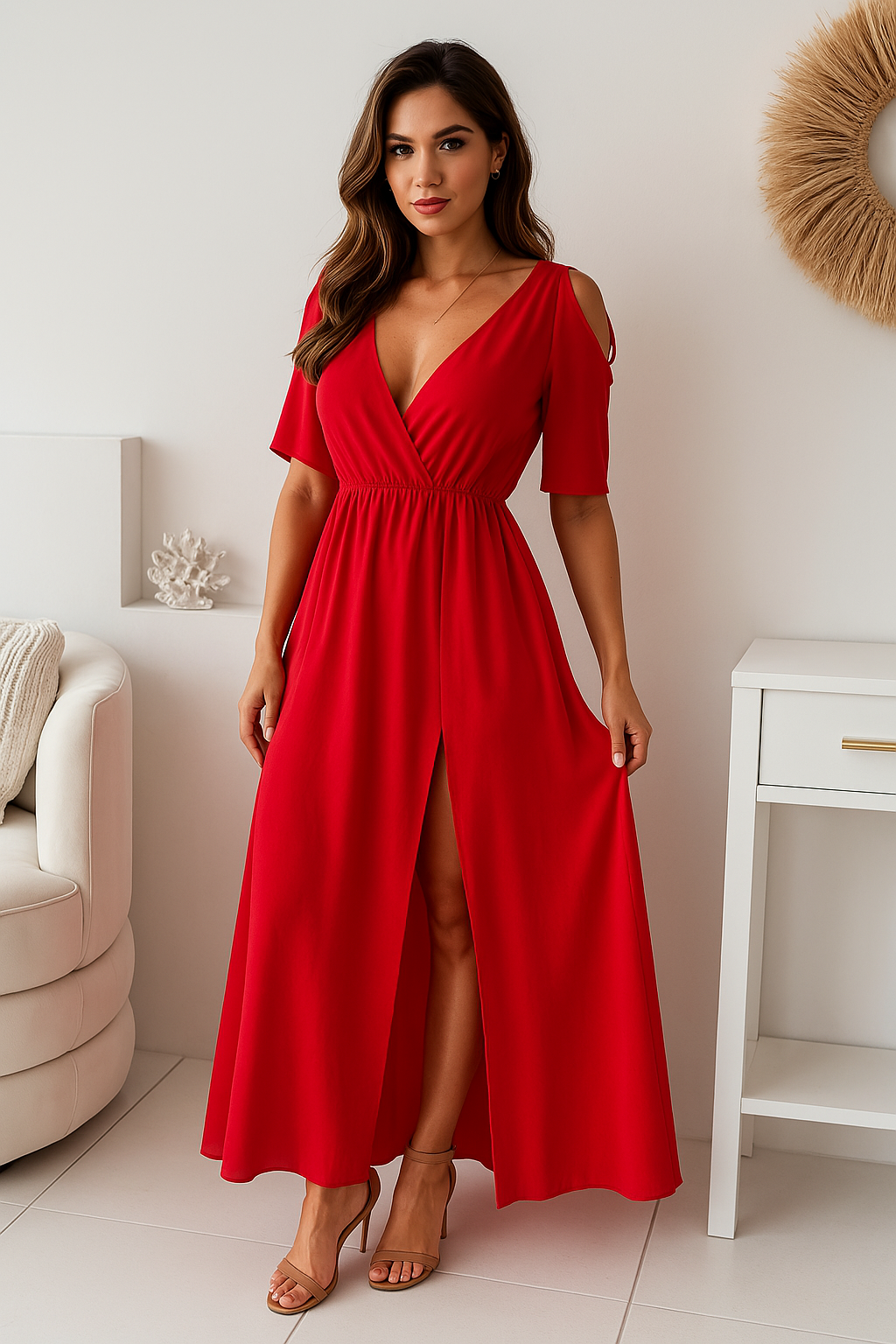 Leelan – Elegantes Schlitzkleid