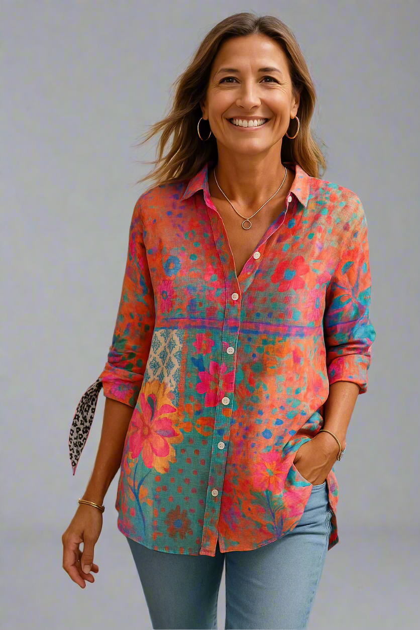 MARIE™ | Florales Shirt für Damen mit Charakter