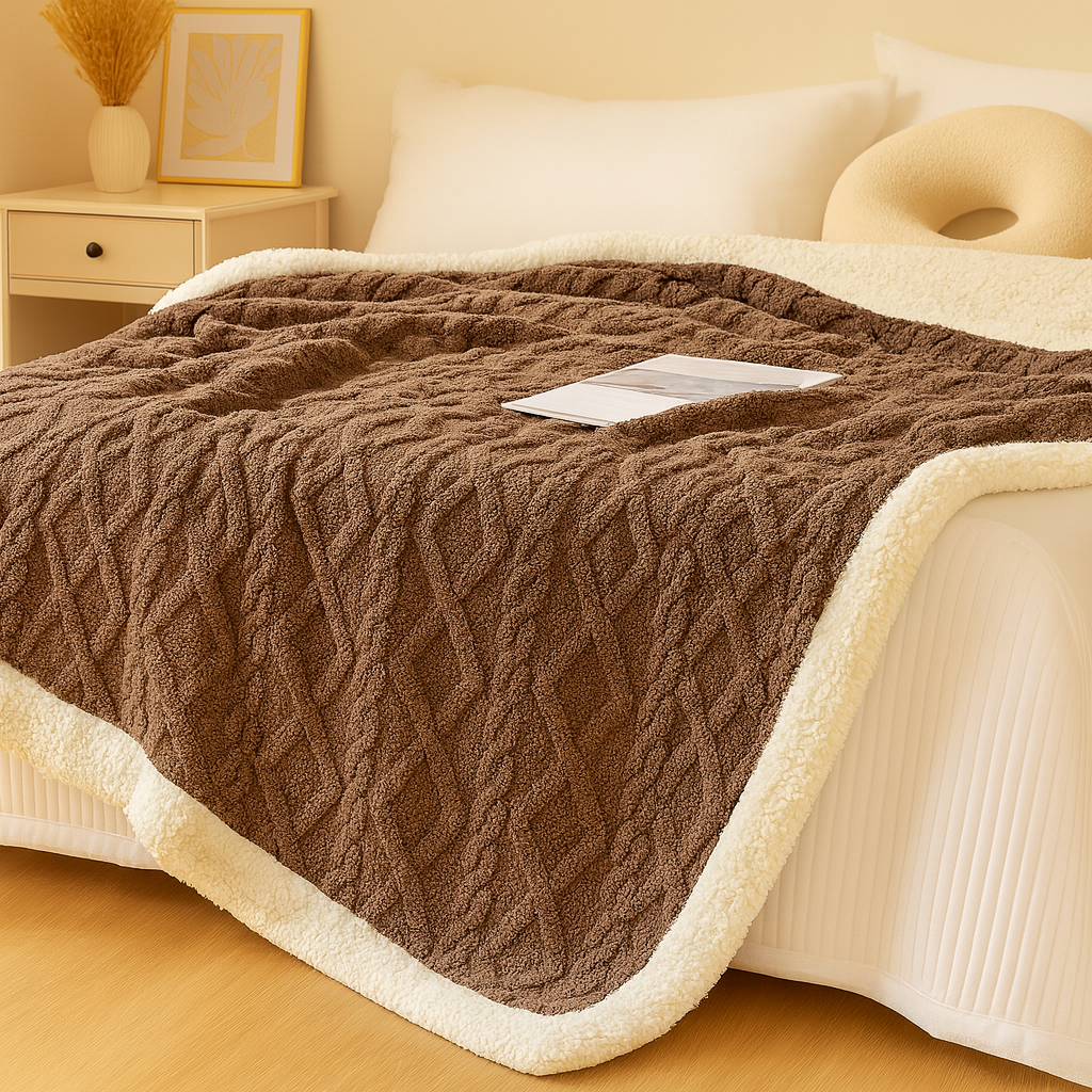 Verdickte doppelseitige Fleece-Bettdecke