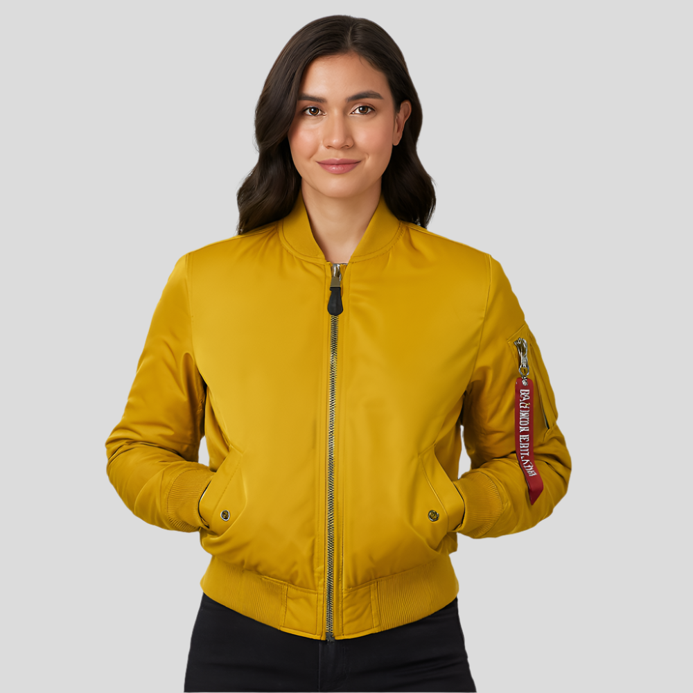 Bomberjacke für Damen MA-1 – Klassisches Design mit Rippbündchen
