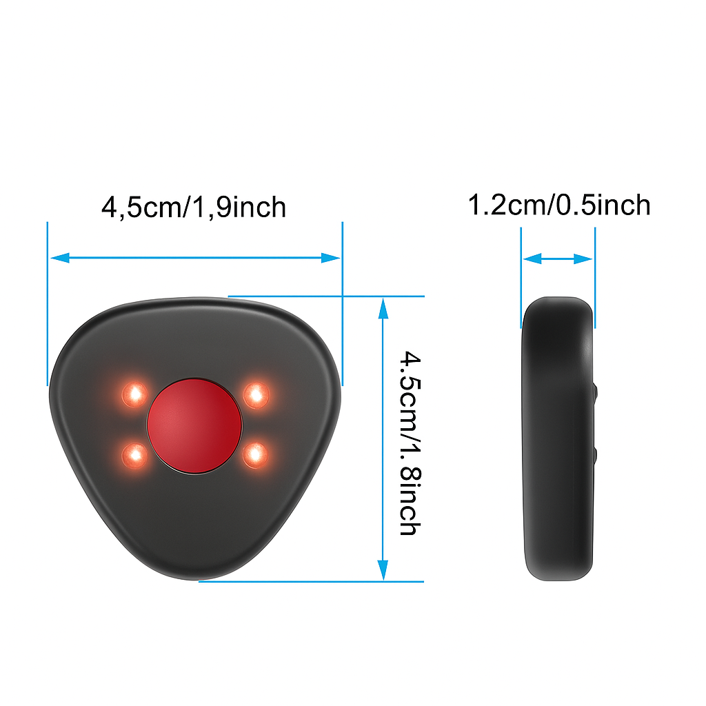 Tragbarer Kameradetektor – Wiederaufladbar mit Vibrations- und Lautlos-Modus, ideal für unterwegs und zu Hause