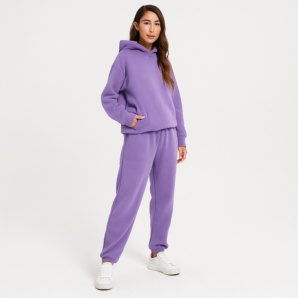 Ultimatives Komfort-Set aus Hoodie und Jogginghose – Gemütliche 2-teilige Loungewear für Frauen