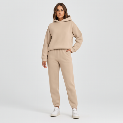 Ultimatives Komfort-Set aus Hoodie und Jogginghose – Gemütliche 2-teilige Loungewear für Frauen