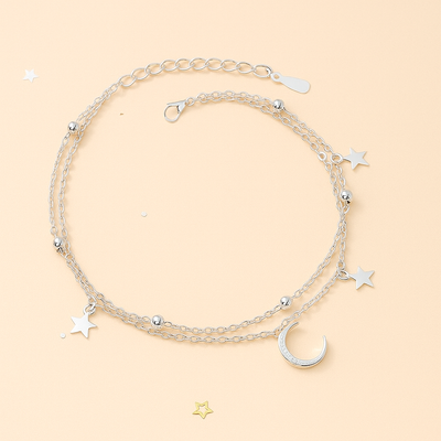 Verstellbare Kette mit synthetischem Zirkonia für Damen