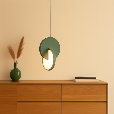 NordicGlow – Moderne skandinavische LED-Pendellampe mit rundem Rahmen und warmem Glühen