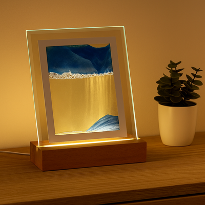 SereniGlow – Hypnotische Sandkunst-Lampe mit beruhigendem LED-Licht